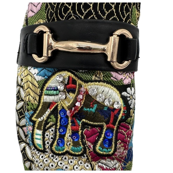 Steve Madden Kandi Slip-On Mule Elephant Tapestry Embellished Floral Beaded, 9.5 - Picture 14 of 16